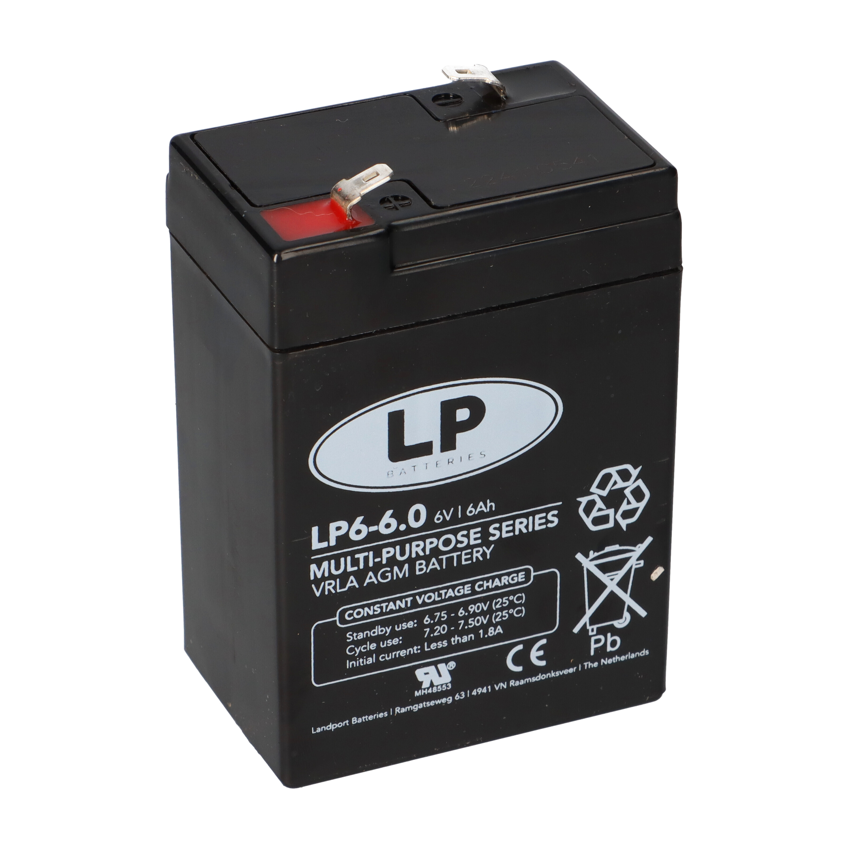 Landport Blei Akku LP6-6,0 6V 6Ah AGM T1 wartungsfrei 20335