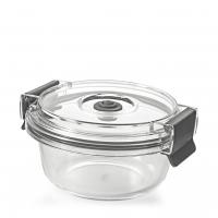 H&H Glaskrug mit Deckel und Vakuumventil, 390 ml