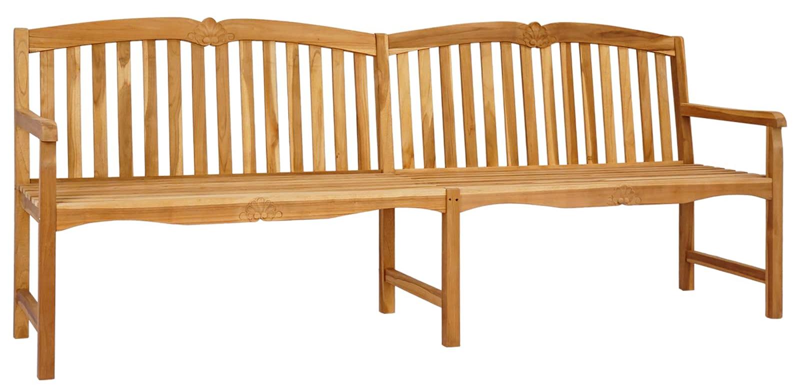 Handgefertigte Rosenbank Natur 228 x 61 x 94,5 cm