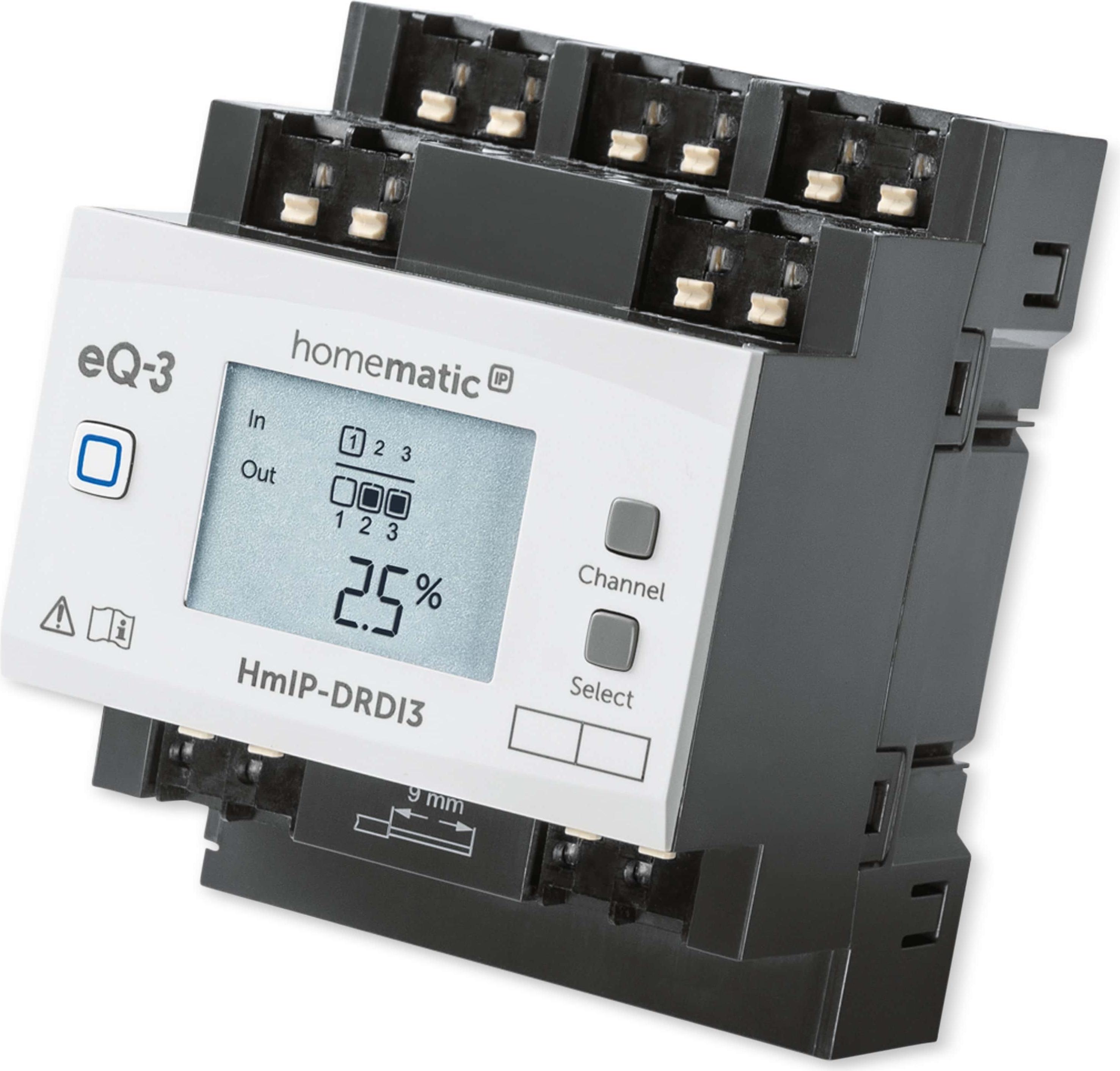 Homematic IP HMIP-DRDI3 DIN-Schienenmontiert Dimmaktor 3 Kanäle Image