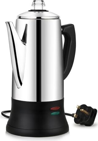 KFO kávovar z nehrdzavejúcej ocele, 12 šálok, elektrický kávovar 1,8 litra Taliansky kávovar