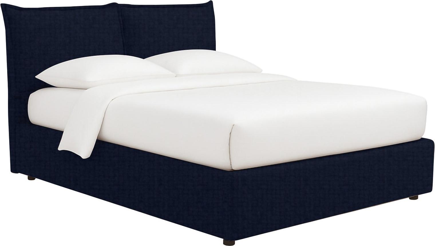 Einzelbett Dmora Lapedona Dunkelviolett, Abziehbar mit Stauraum