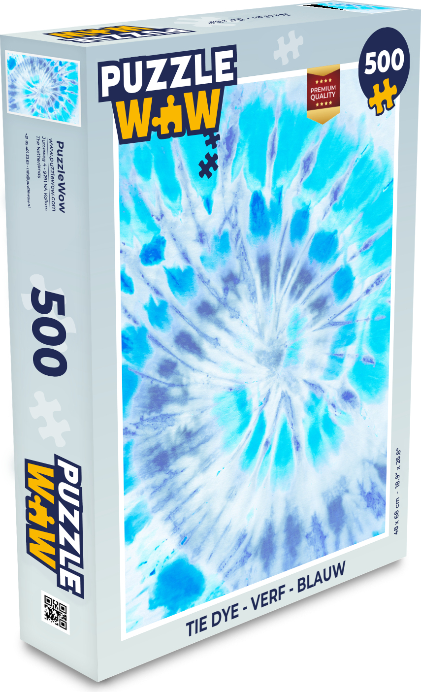 MuchoWow® Puzzle 500 Teile Krawattenfärbung - Farbe - Blau - Denken - Spiel - Toy 137|339264804