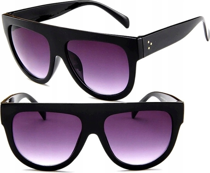 Edibazzar Damen-Sonnenbrille - Sommerstyling - UV-Schutz - Groß - Schwarz - - Kunststoffgestell