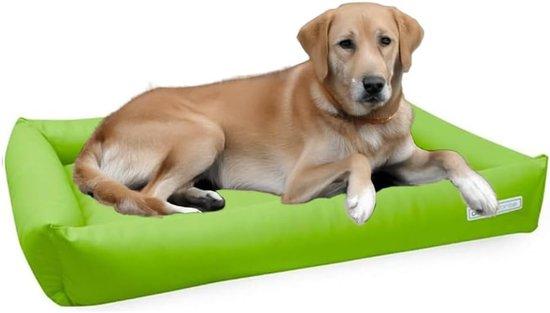 Famanu Hunde Bett Kunstleder - Pflegeleicht und Komfortabel - 110 x 80 cm - Limone