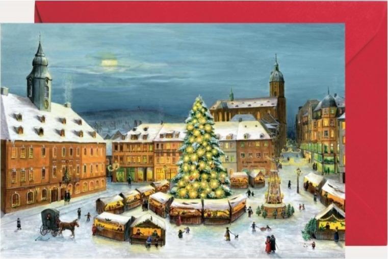 Mini adventný kalendár Annaberg-Buchholz s kostolom sv. Anny