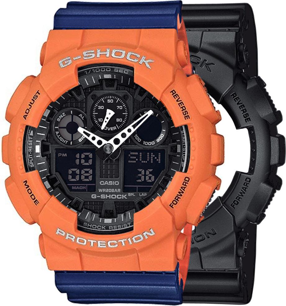Casio G-Shock SET GA-100-1A1ER hodinky + BEZEL 10589006 + BAND 10527467 20BAR
