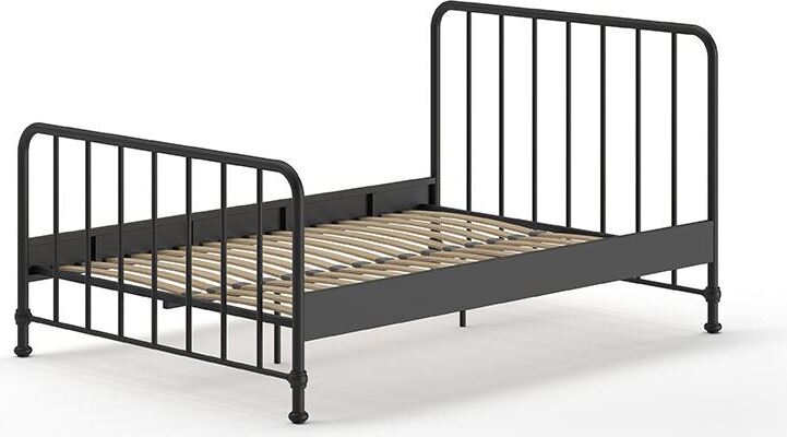 Metallbett Kay 147x207x110 Einzelbett Metall Schwarz matt