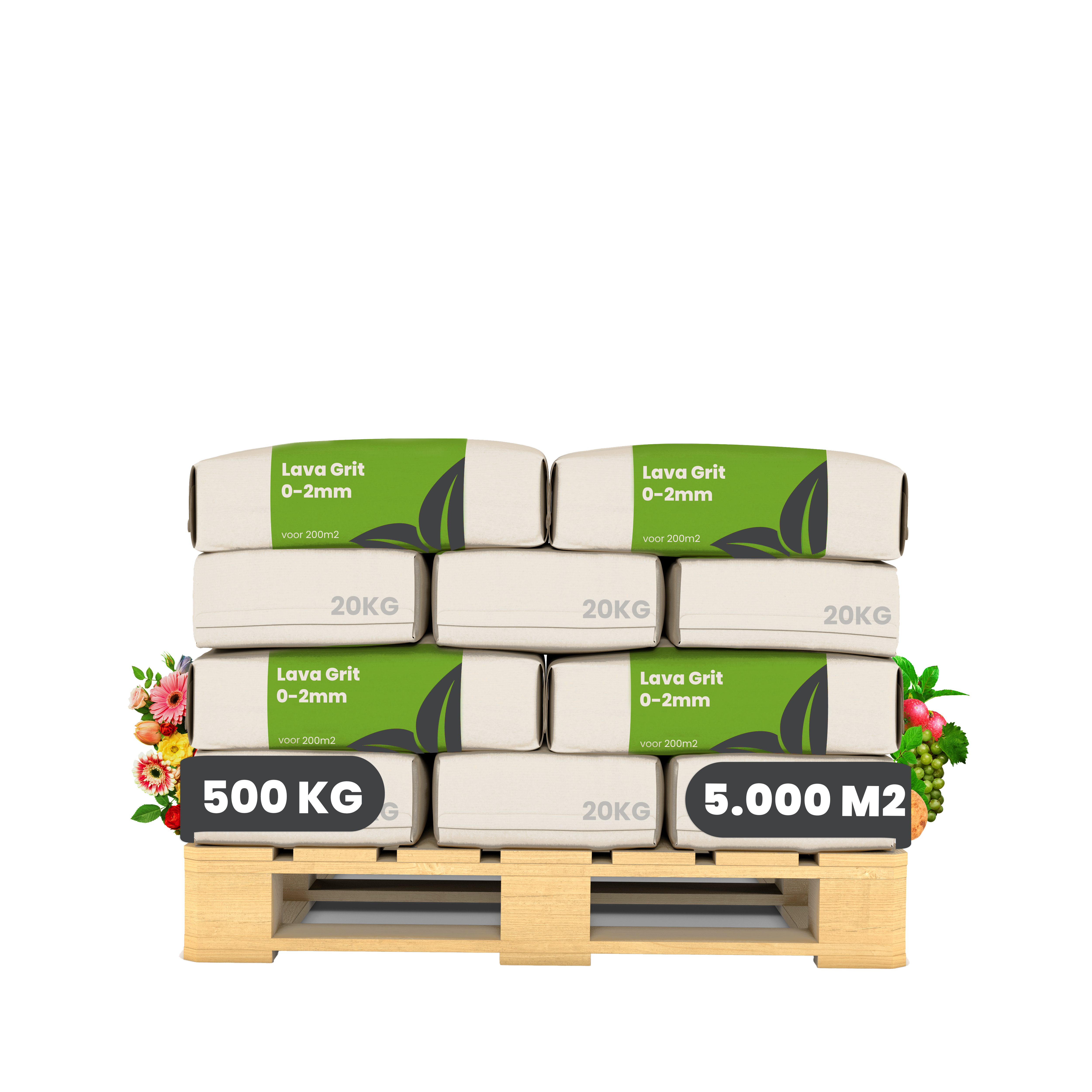 Lavagrus aus Eifeler Urgestein (25x – 500 kg – für 5.000 m2)- Organifer 27543