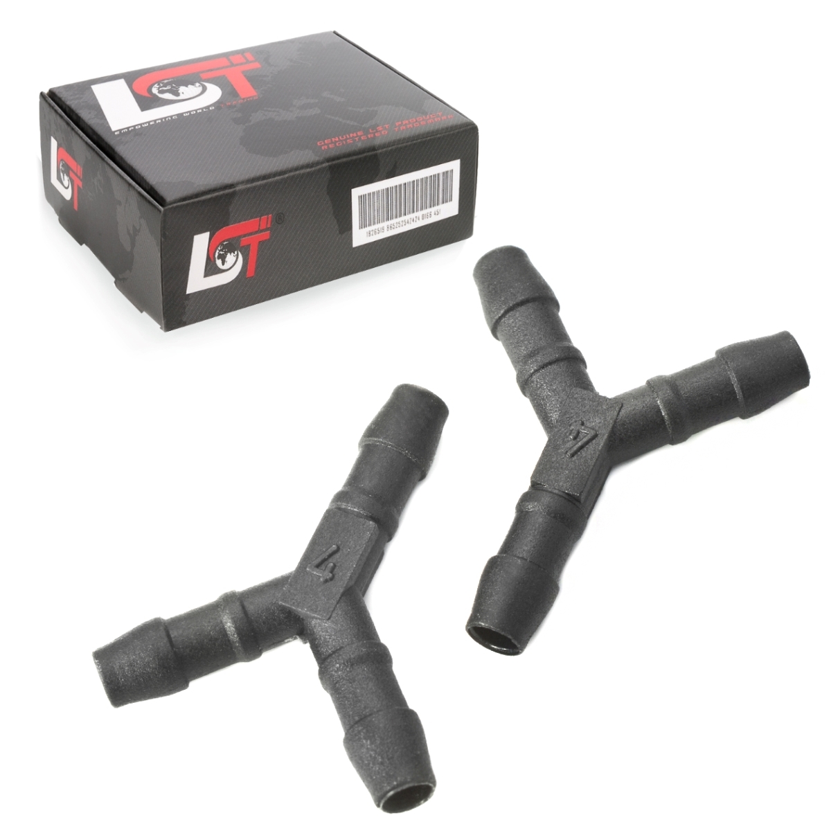 LST 2x Y-Verbinder Verbindungsstück für Rohr und Schlauchverbindungen Ø 4 mm CL-00399 x2