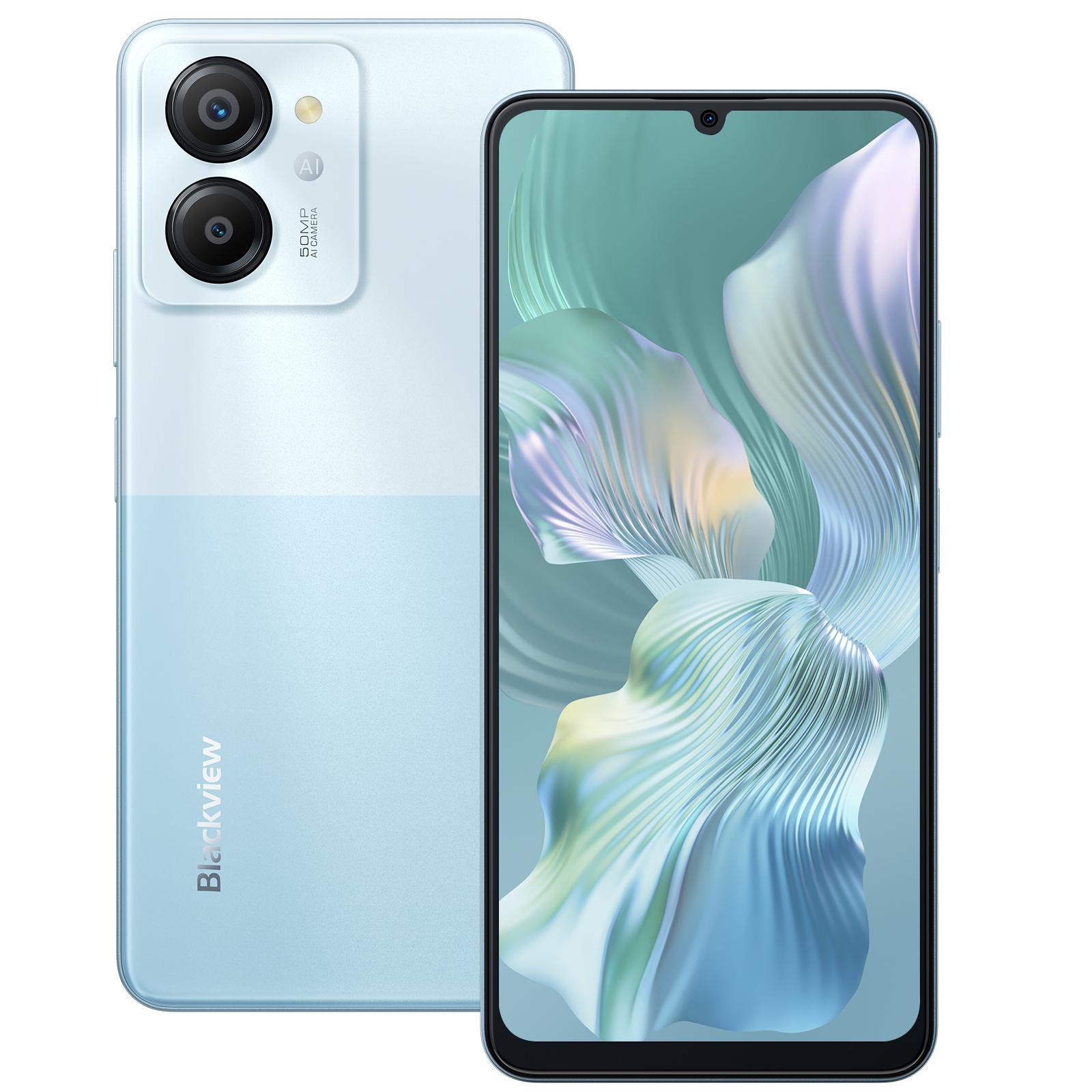 Blackview Color 8 (16 GB + 128 GB) – mobilný telefón bez zmluvy, 6,75-palcový displej, Face ID, osemjadrový procesor Unisoc T616, fotoaparát 50 MP + 8 MP, batéria 6000 mAh