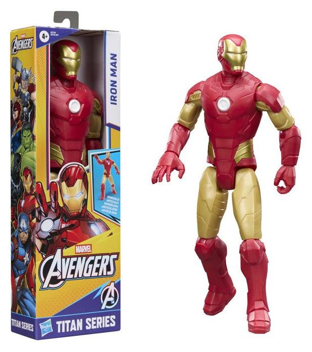 Hasbro Iron Man Figur, 30 cm, Titan Serie, 11 Artikulationspunkte, Marvel Avengers Superhelden Spielzeug, ab 4 Jahren HASG27705X0