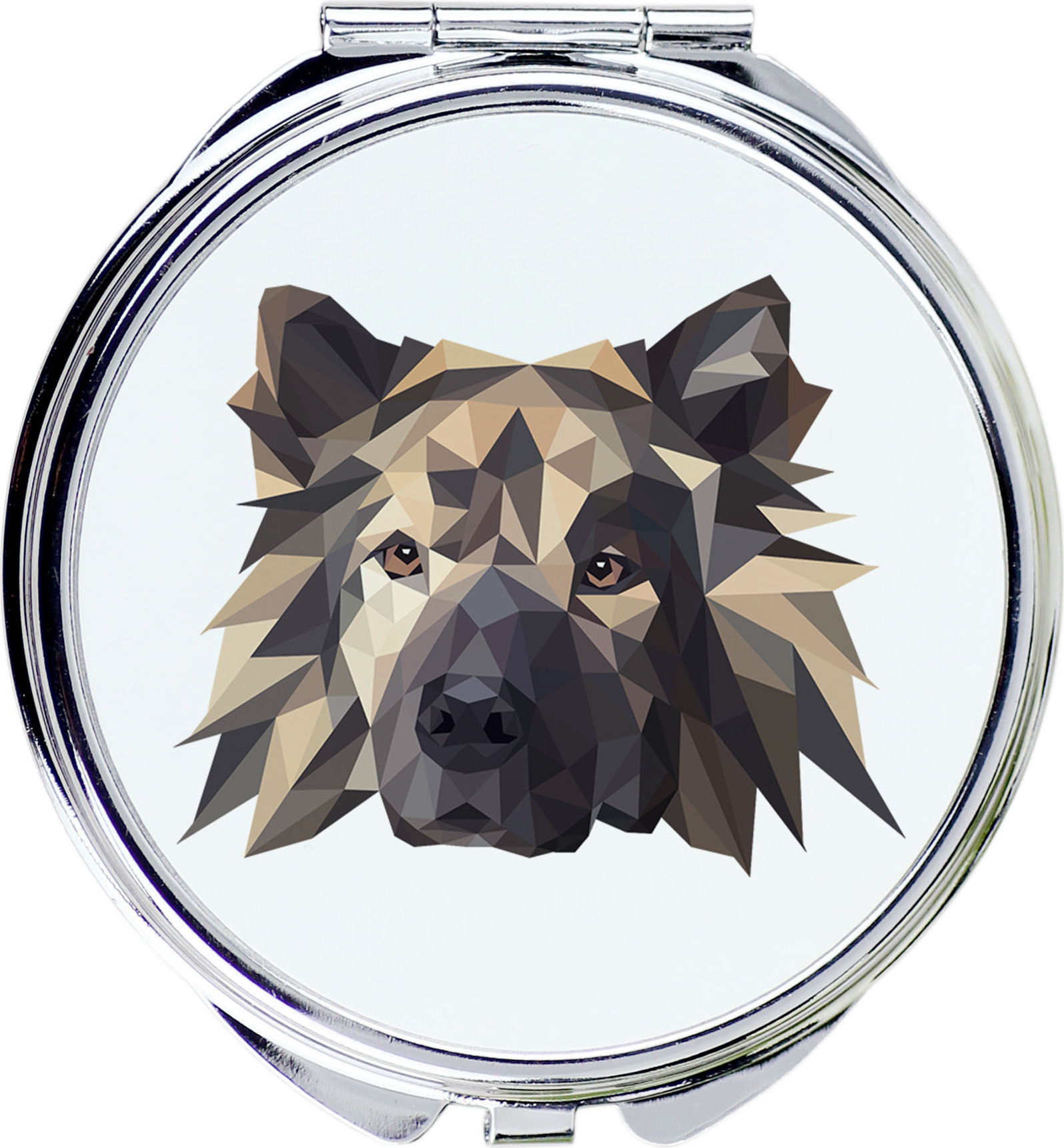 Eurasier - Spiegel mit Foto und geometrischem Aufdruck der Marke Art-Dog