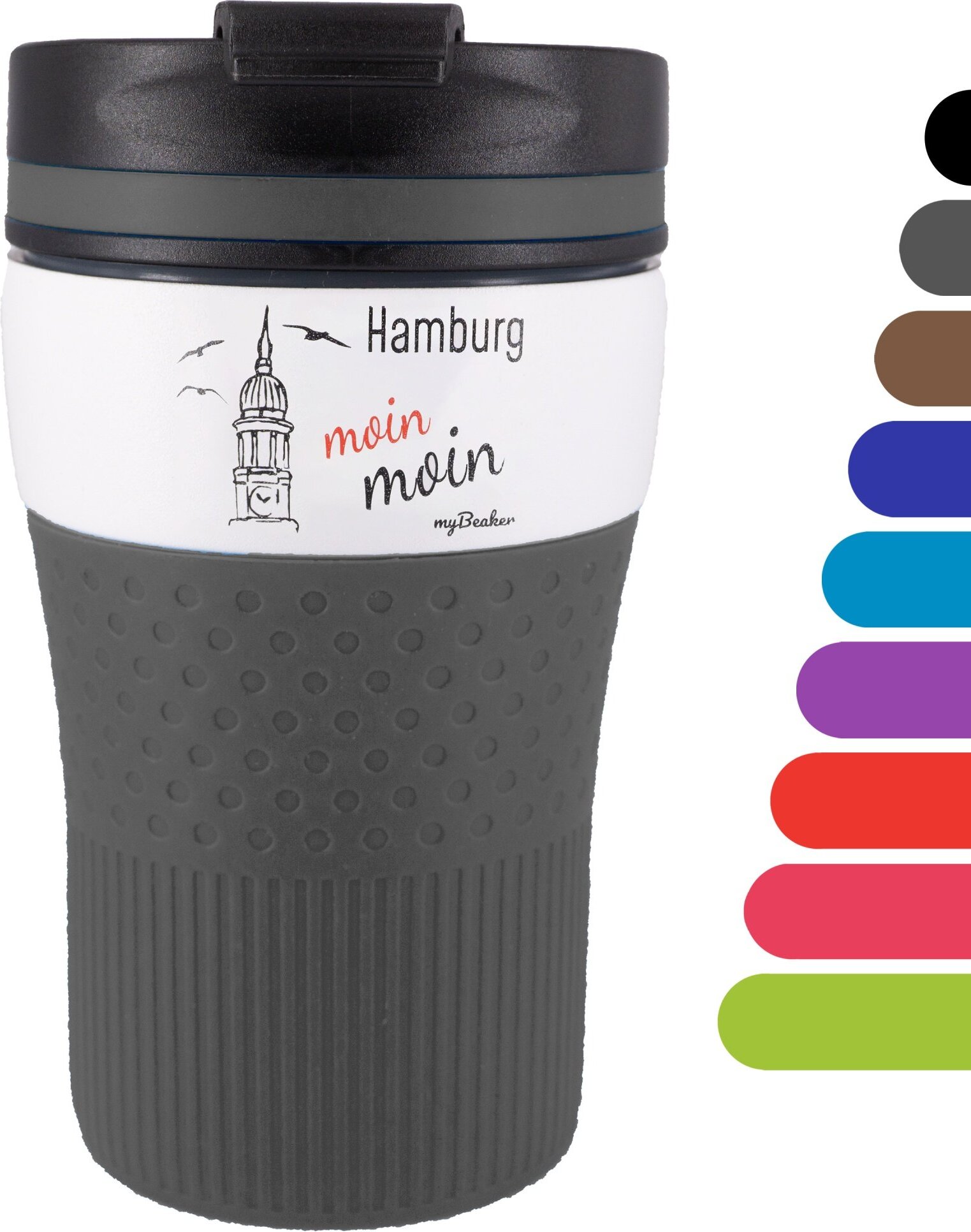 Kuss & Küsschen tohni Hamburg "moin moin" : Anthrazit : Hamburg "moin moin" Sleeve Farbe: Anthrazit Motiv: Hamburg "moin moin"