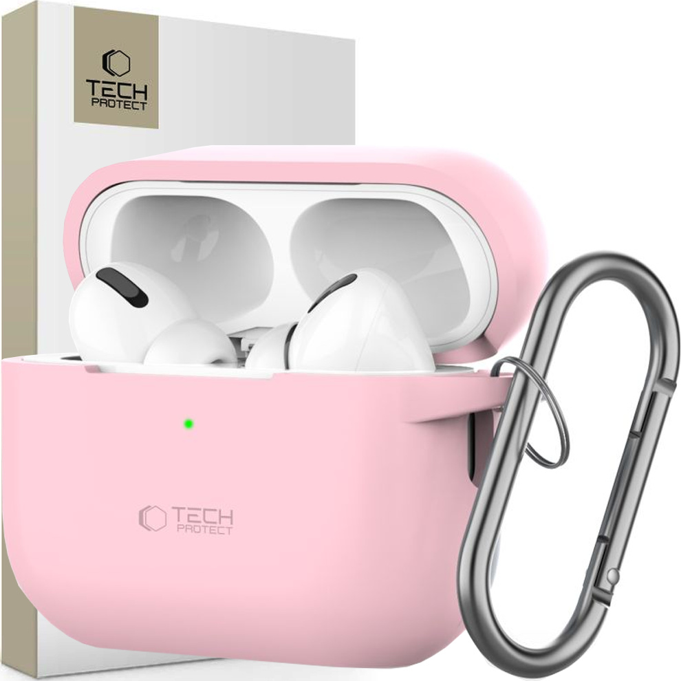 Tech-Protect Silicone Hook Apple Airpods Pro 1/2 Dusty Pink