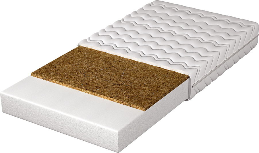 Matratze 100x200cm | Adidar Cuba | Zweiseitige Matratze mit Kokosnuss fest/mittelfest | Bettmatratzen | Komfortabler und hochwertiger Schlaf