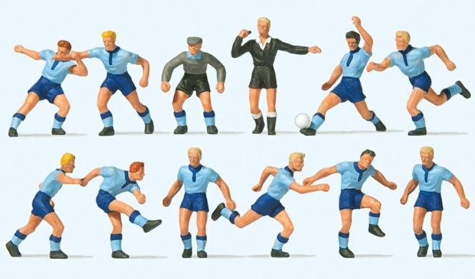 Preiser Fussballmannschaft.Hellblaue 10756
