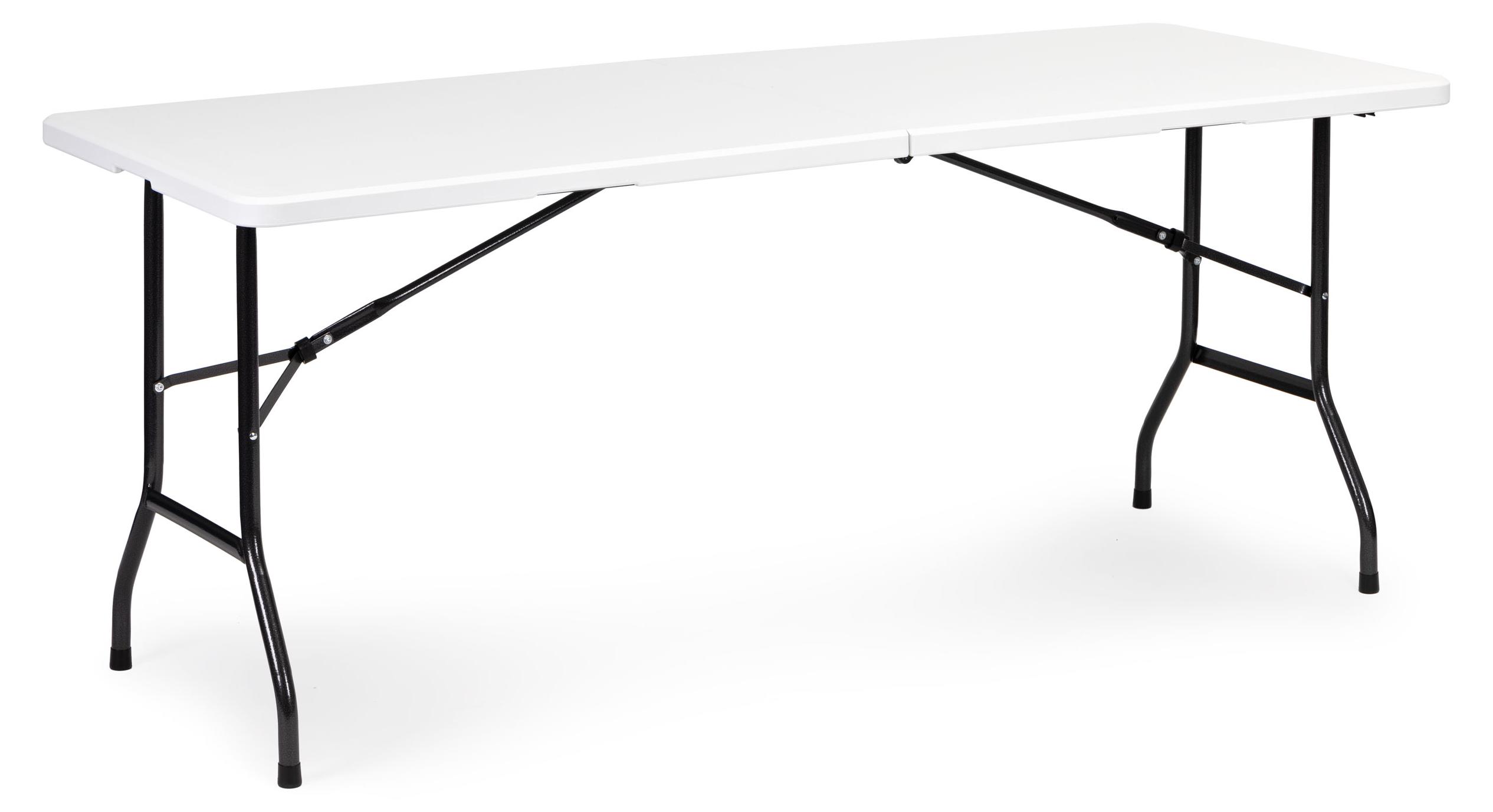 Mateusz Pielach Gartentisch klappbar 180 x 75 cm Buffettisch Campingtisch Partytisch faltbar - Weiß