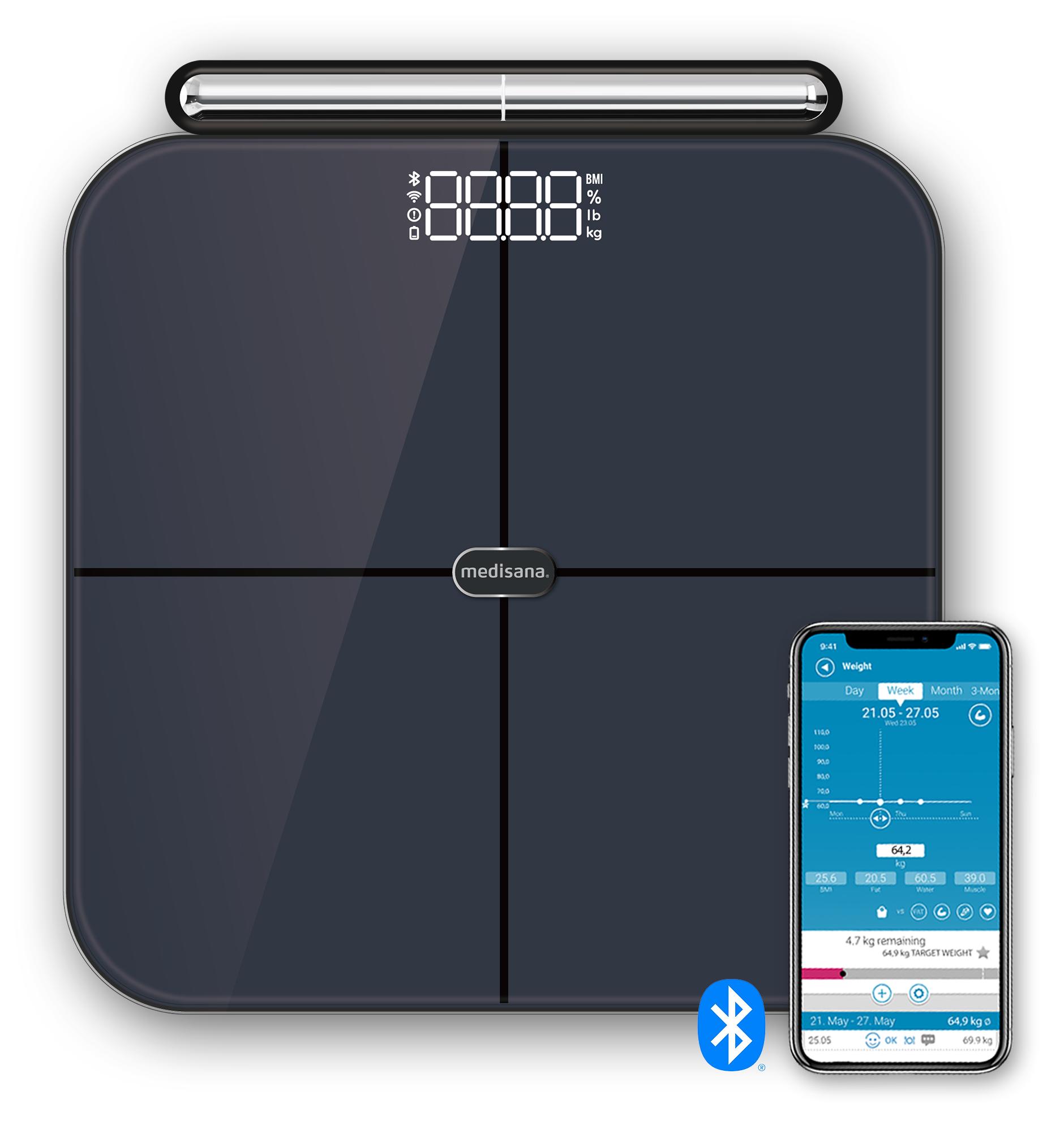 medisana BS 850 connect smart Körperanalysewaage Körperfettwaage mit App 40488