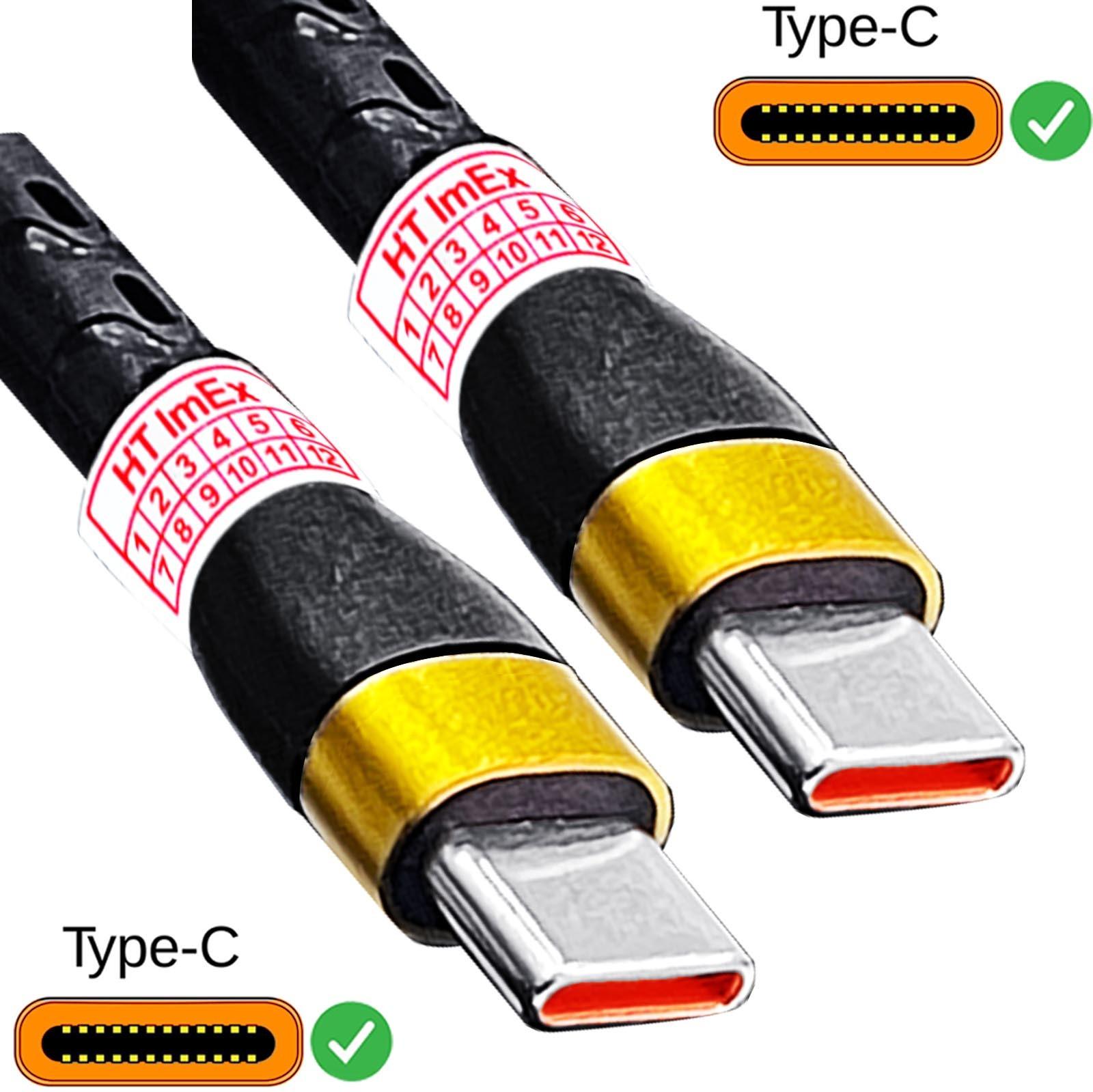 HT ImEx USB-C auf USB C anschluss kabel Ladekabel nylon für Google Pixel 8 Pro, Google Pixel 5 Google Pixel 6, Pixel 6a