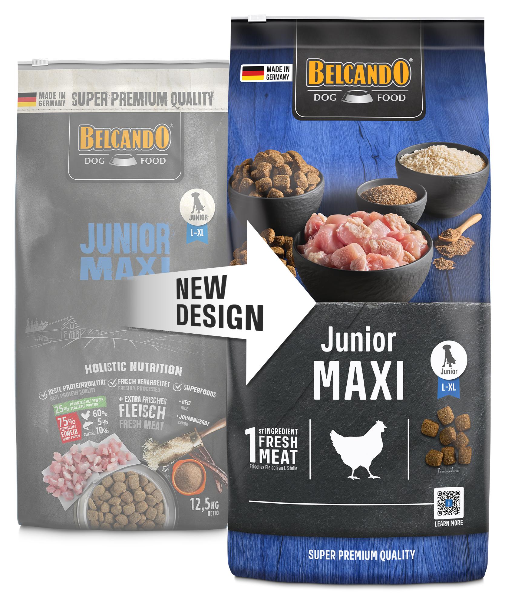 Belcando Junior Maxi, Welpe, Geflügel, Reis, 12,5 kg, Laktosefrei 557225