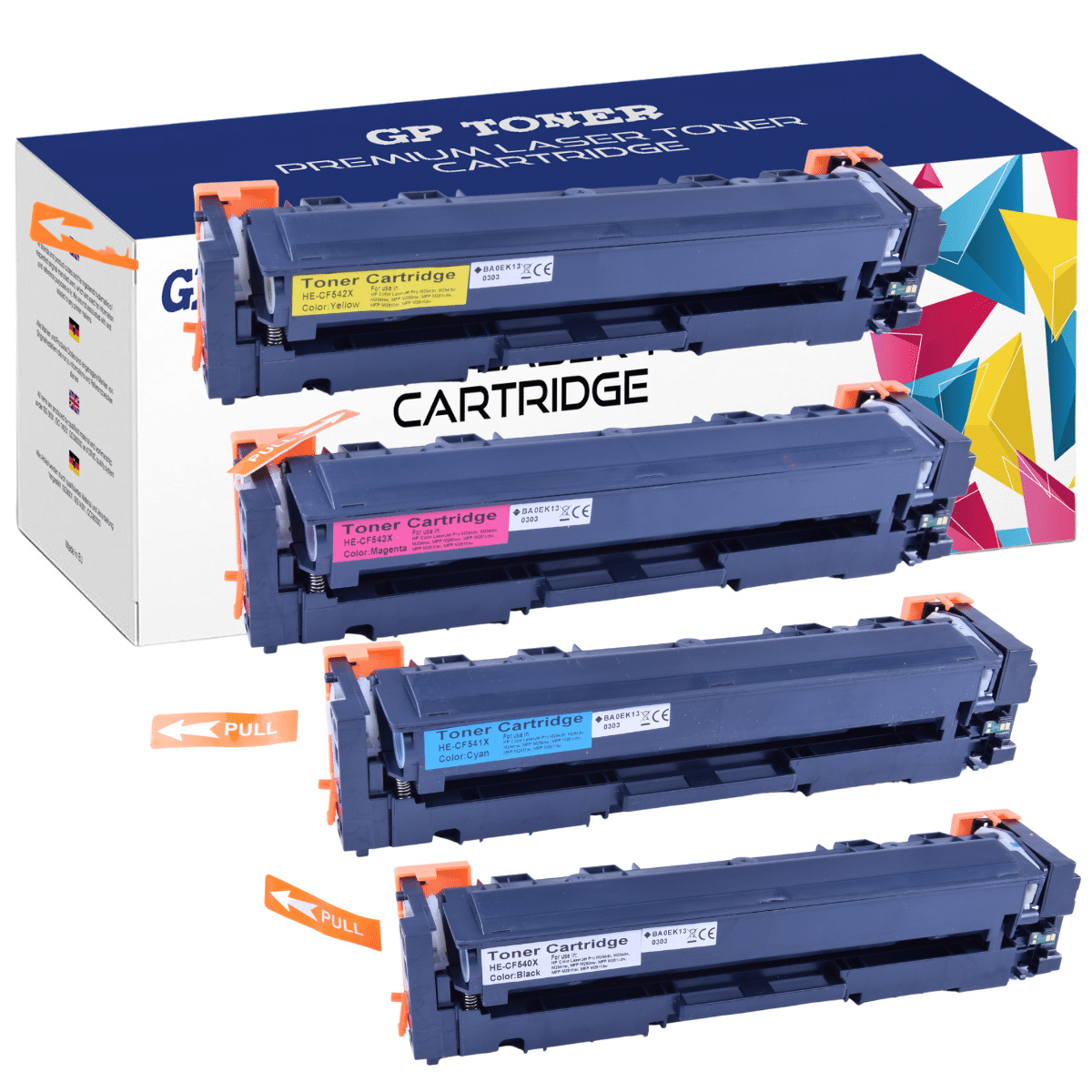 High Capacity Toner Cartridge CF540X CF541X CF542X CF543X For HP Color LaserJet Pro M254dw MFP - View #5