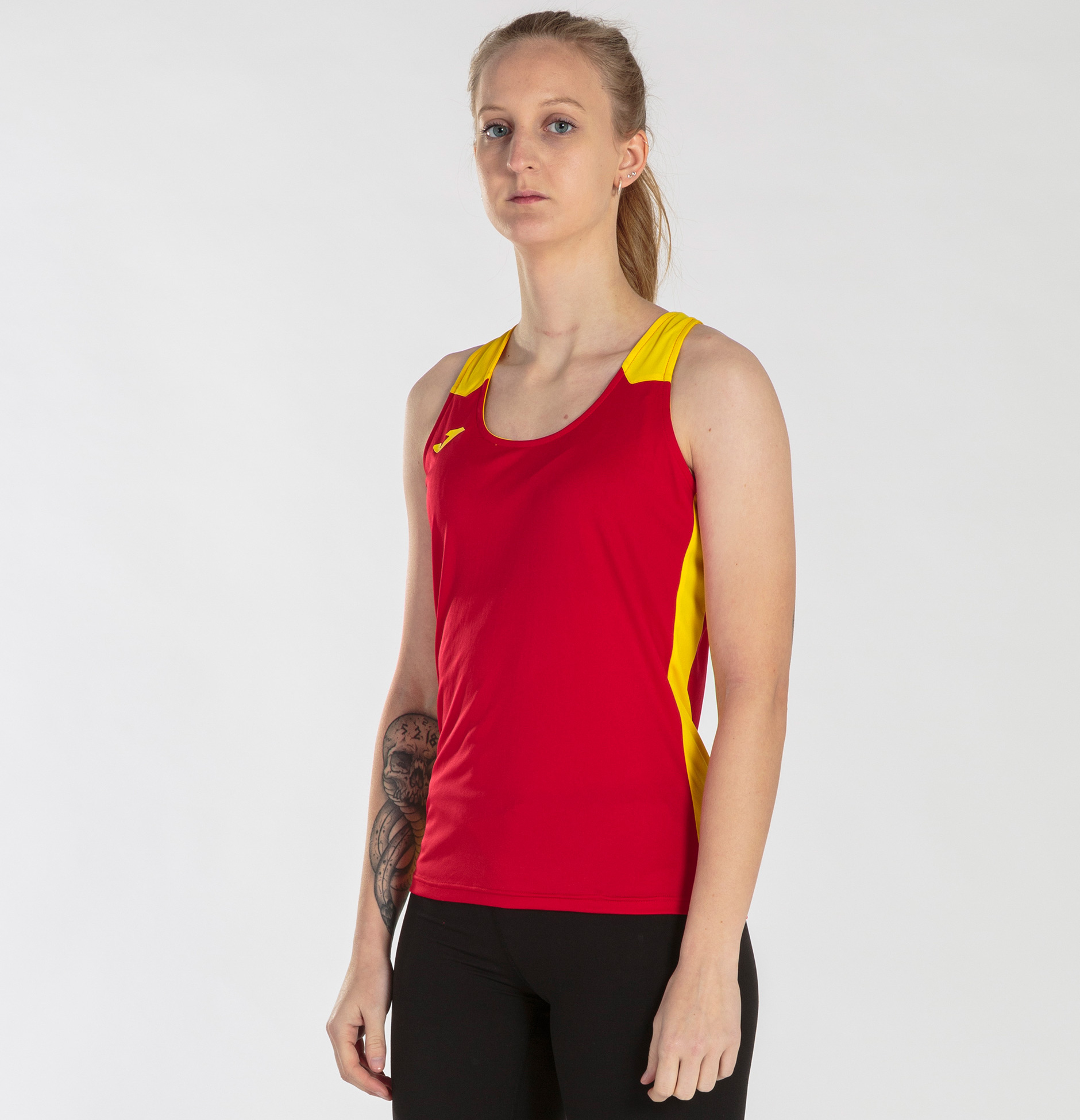 Joma Record Ii Sleveless Women, Rot-Gelb, M 901396.609