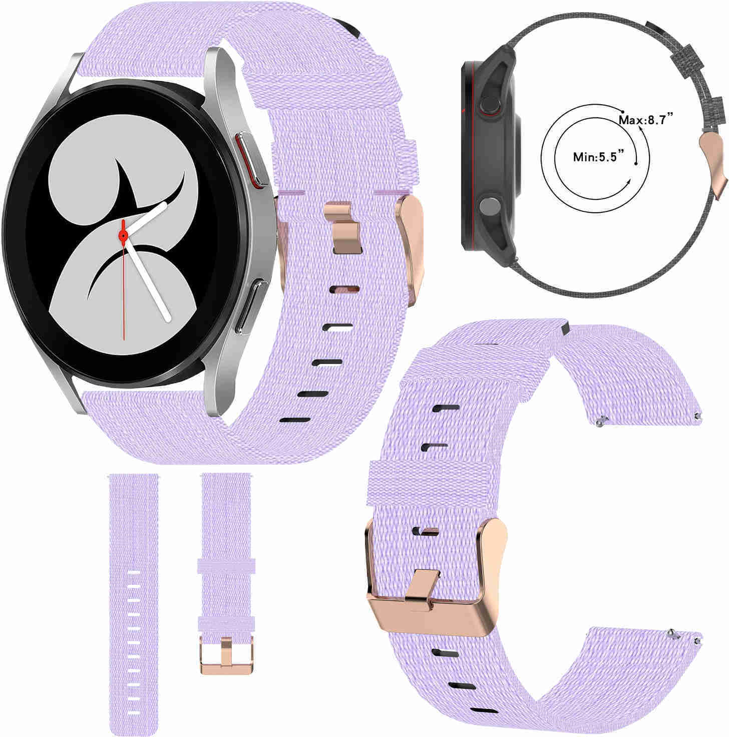 Pre Samsung Galaxy Watch FE 6 5 4 Normal Pro Classic Nylon Arm Band