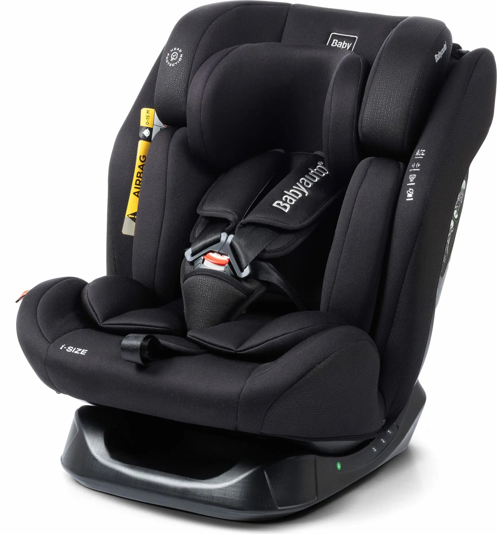 Autosedačka BabyAuto Lolo | iSize | 40-150 cm | 0-12 rokov 0-36 kg | Skupina 1 2 3 | Čierna autosedačka