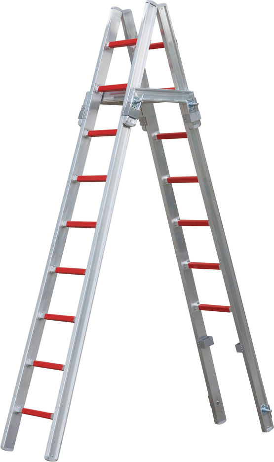 MBS FIRE Feuerwehr Steckleiter DIN EN 1147 Unterteil 9 Sprossen Leiterteil A JD1147-ST-U