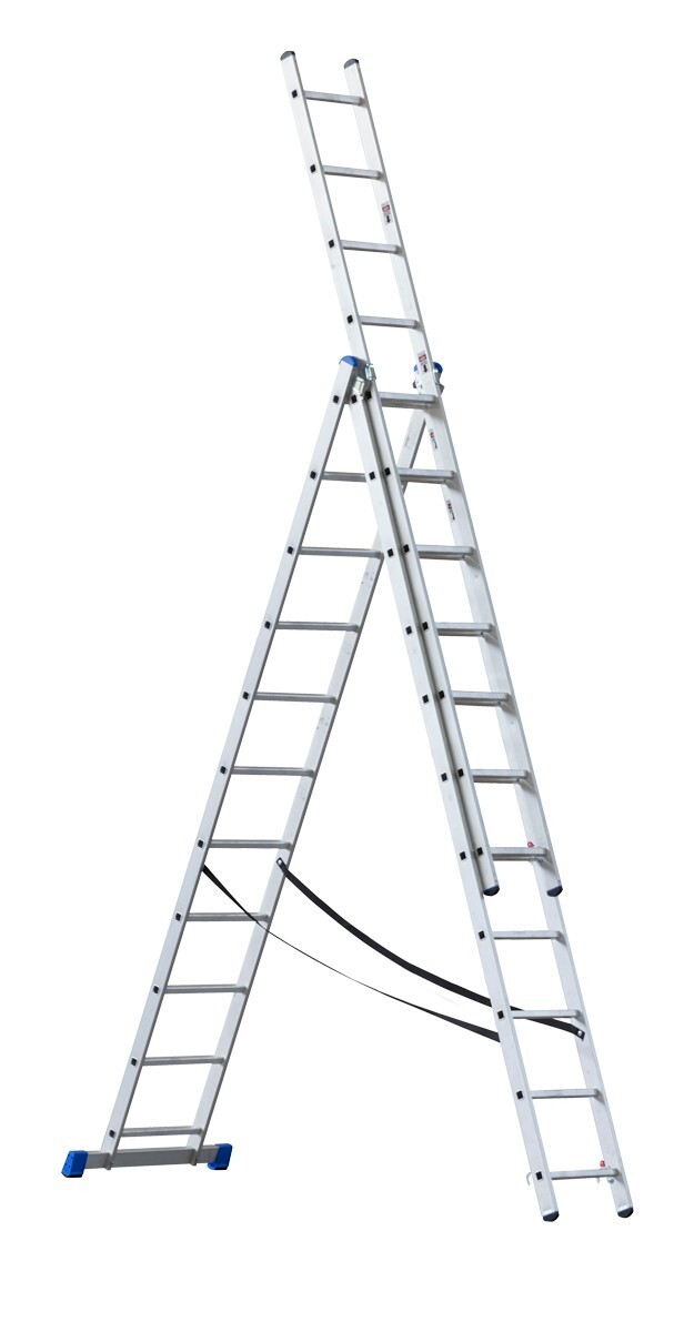G21 dreiteilige Leiter 7,6m 3x11 Sprossen GP_GA-H-3X11
