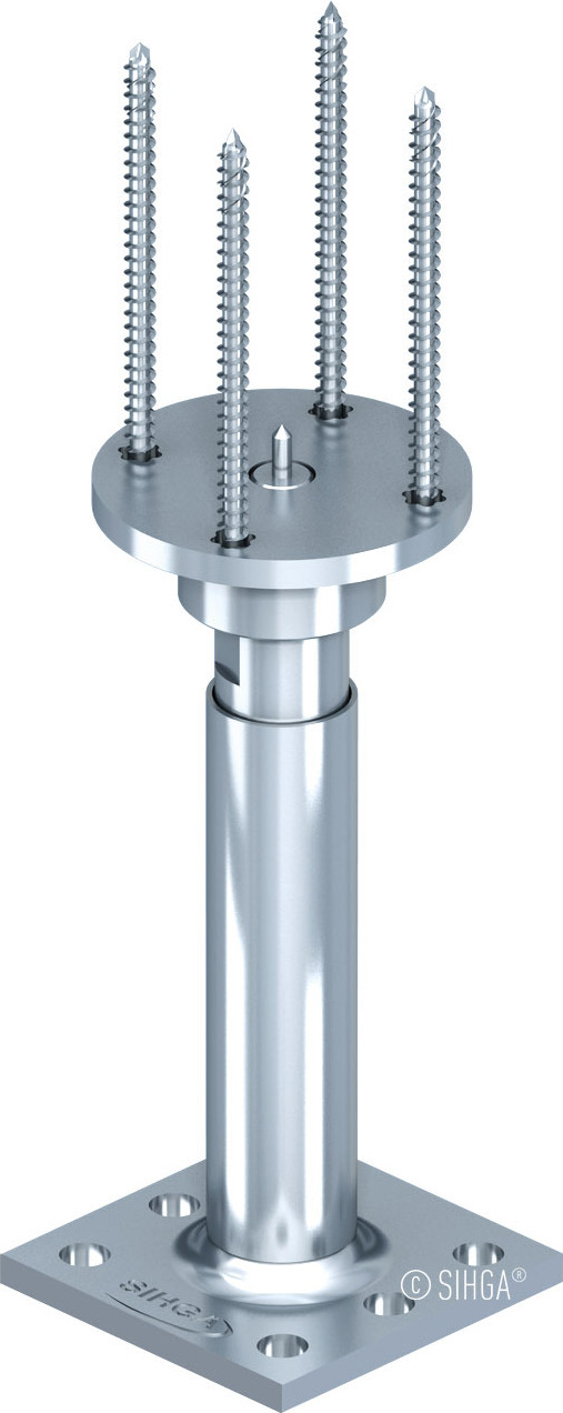 Sihga Herakulix® L Stützenfuß mit Neigungsausgleich L QG / 220 - 350 mm