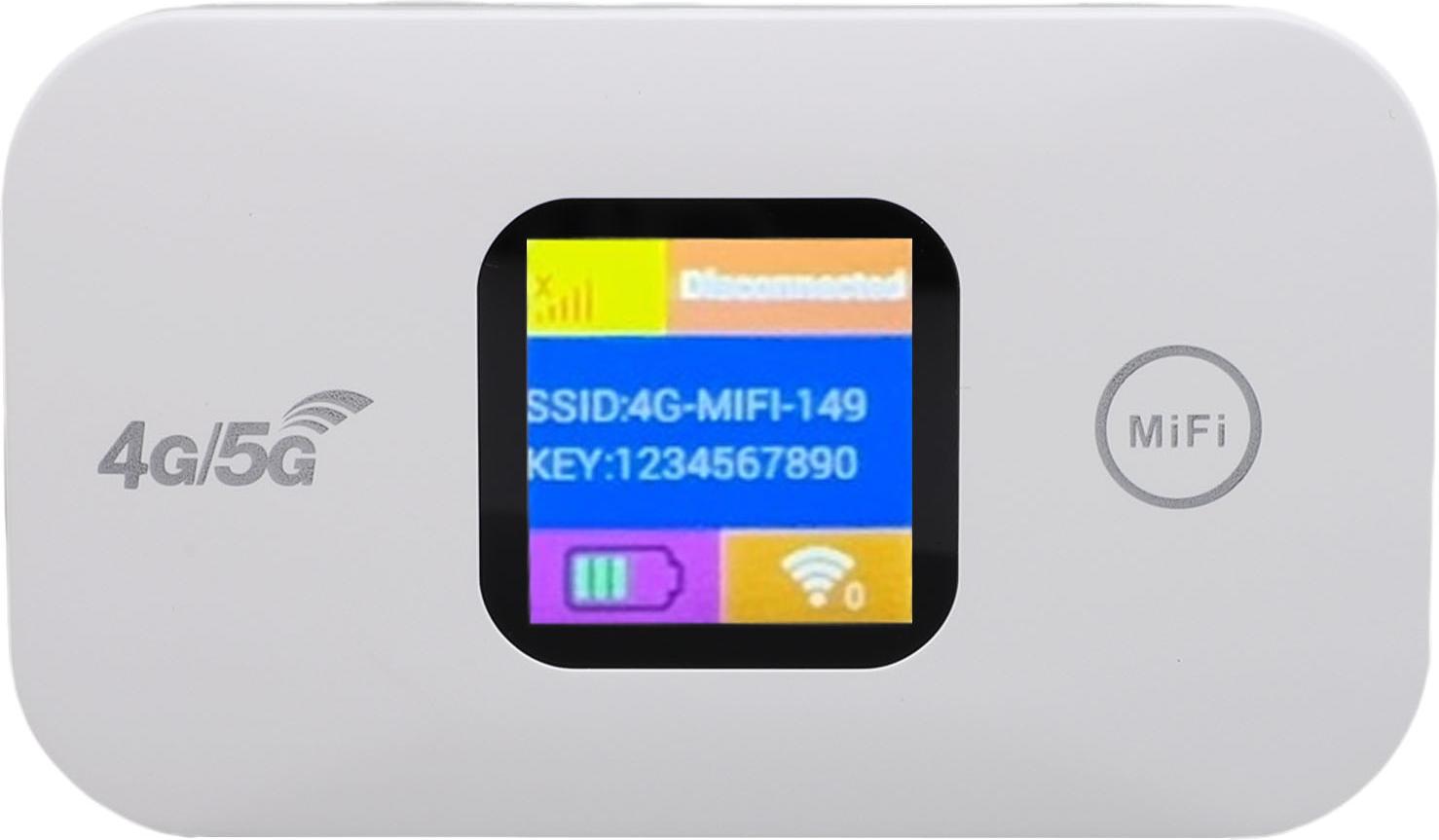 4G mobilný hotspot Prenosný LED displej 300Mbps Slot na SIM kartu Pripojte až 10 zariadení Prenosný WiFi hotspot na cestovanie Kempovanie