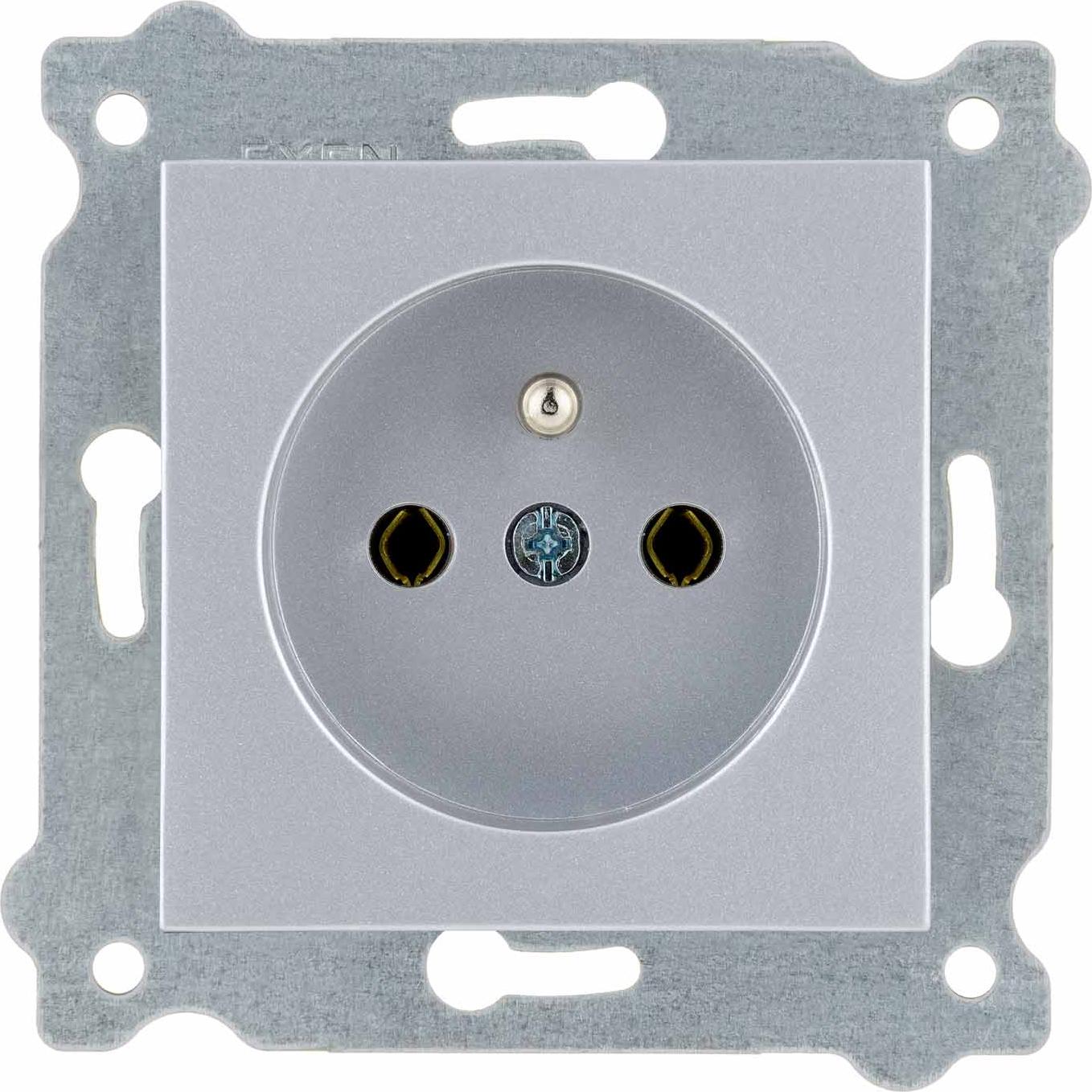 Steckdose mit Erdung (Typ E) Silber 241/10E EXEN