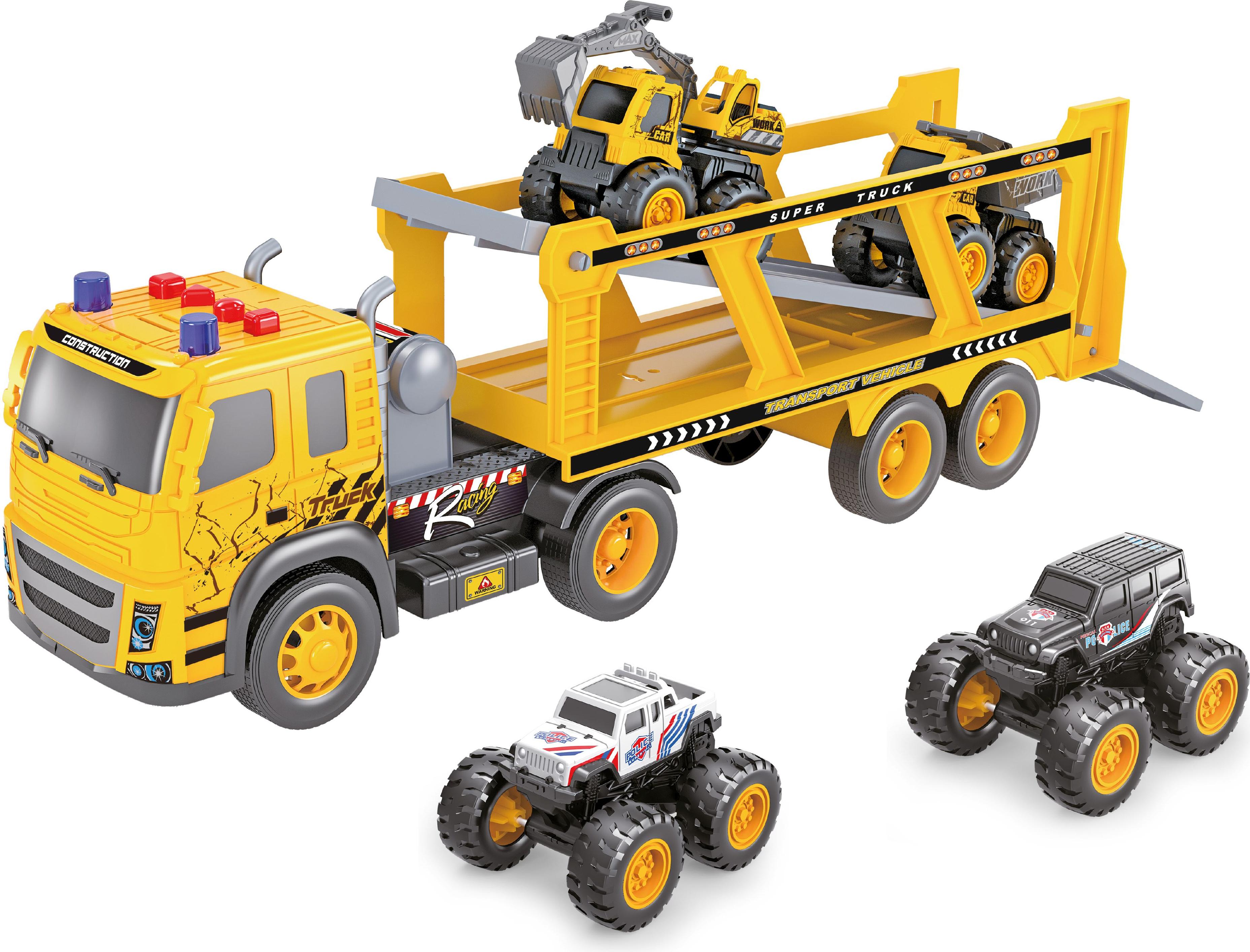 Wiky Sattelzug mit 4 Autos und Effekten 45 cm