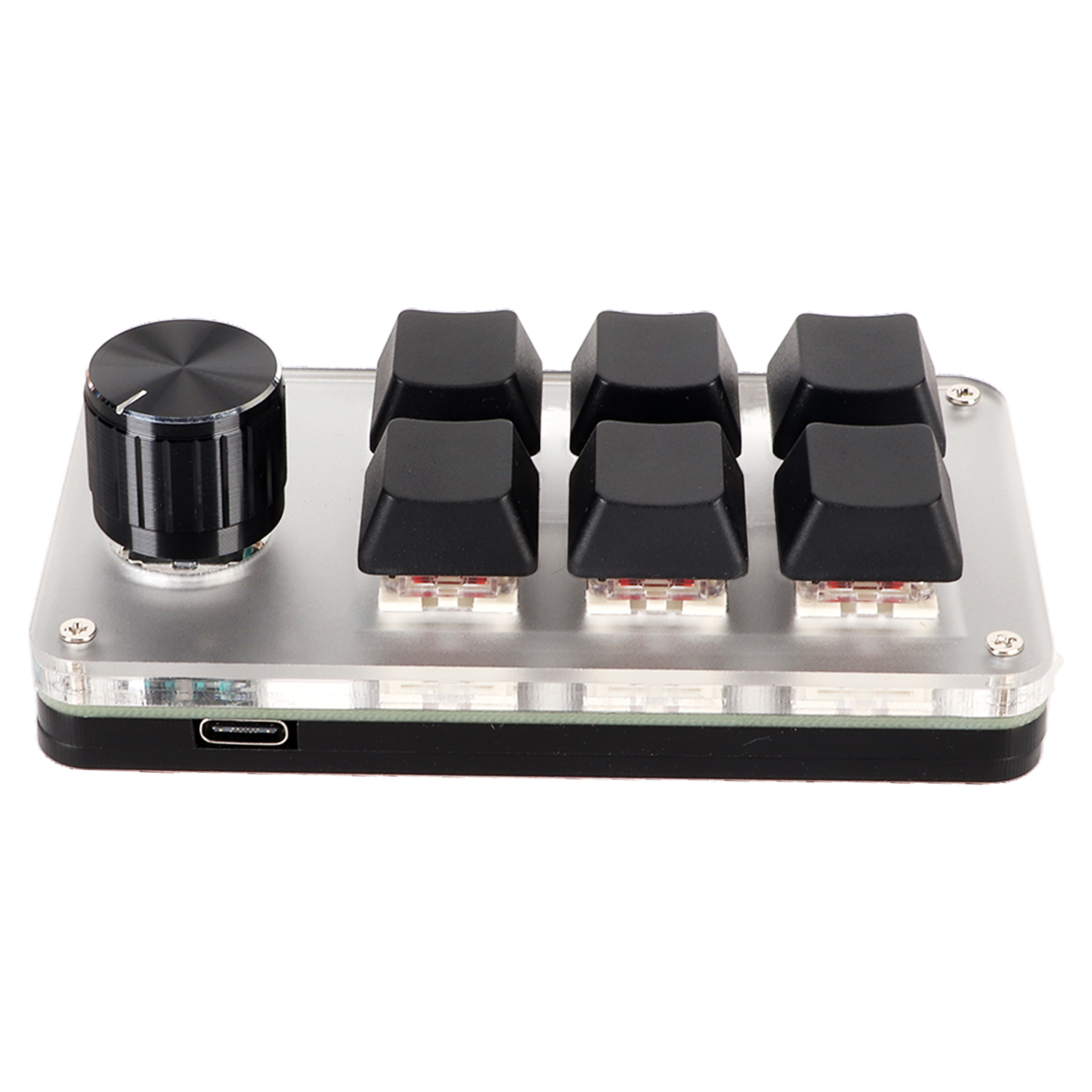 Cocosity Makro-Tastatur,Makro-Tastatur mit Knopf,USB-Mini-Tastatur,Roter Schalter Mechanische Tastatur,Einhändige Makro-Tastatur,Mechanische Tastatur