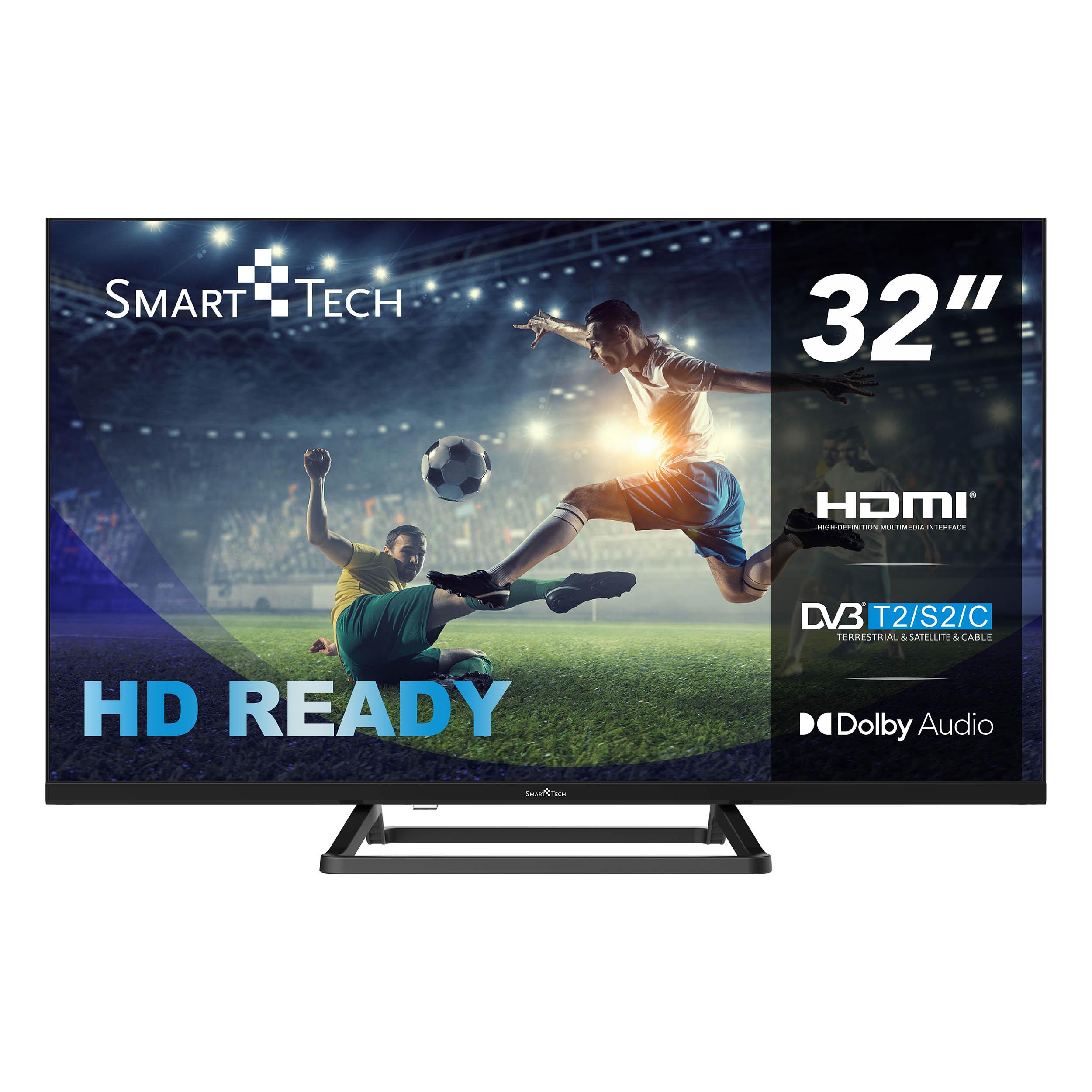 Smart-Tech 32HN01V3, 81,3 cm (32"), 1366 x 768 px, HD, DLED, DVB-C, DVB-S, DVB-S2, DVB-T, DVB-T2, Čierna