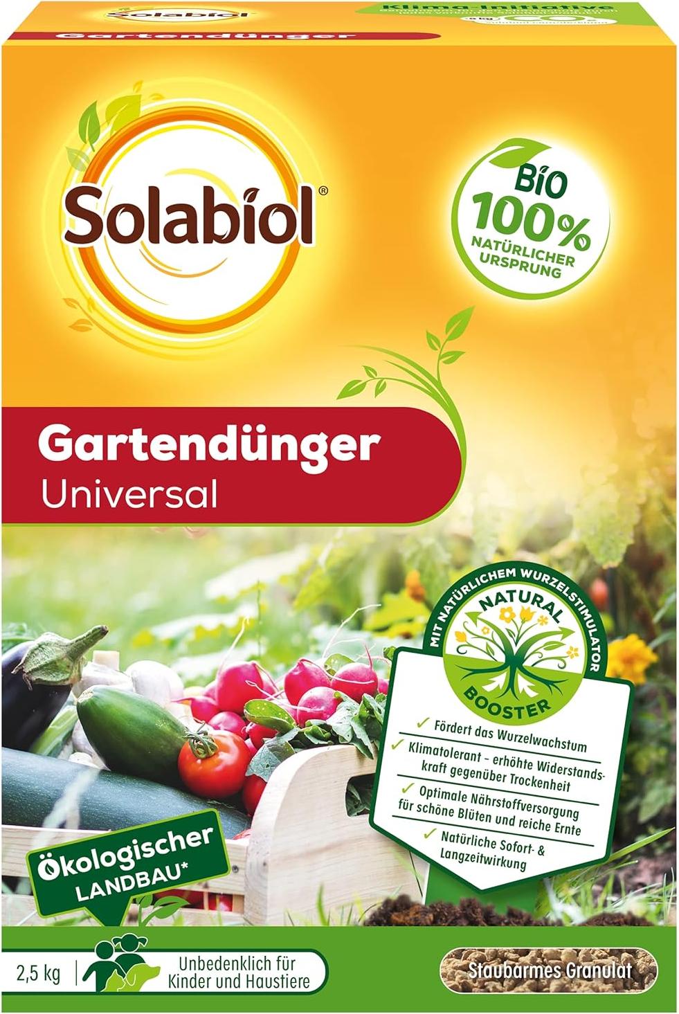Solabiol Gartendünger Universal 2,5kg - Gesunde Wurzeln & schmackhaftes Obst und Gemüse BG-00274