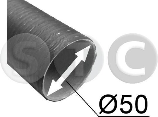 STC Schlauch T402208 Aluminium Papier 50mm 1m 0,14kg 140g
