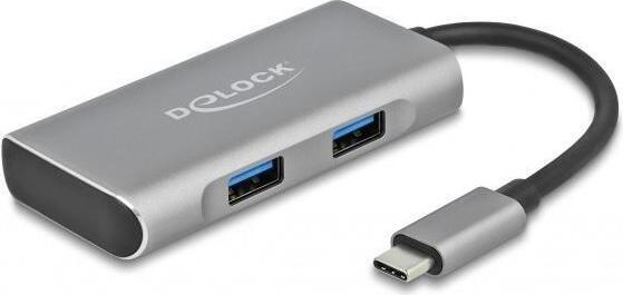 DELOCK HUB USB 3.2Gen2 Typ-C 3xTyp-A Bu 1xTyp-C Bu extern 63261