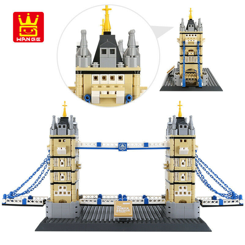 Baukasten Architektur London Tower Bridge Kind DIY Modell WANGE-4219,969PCS HWC-WG4219-OVP