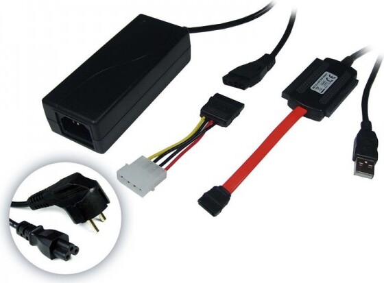LogiLink Adapter, USB 2.0 > 2,5" + 3,5" IDE + SATA HDDs AU0006C