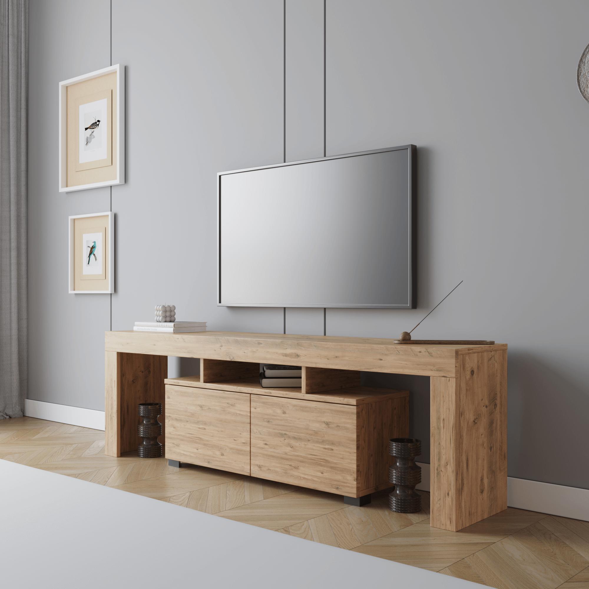 Smart Home Art Bronny TV Board 2 Türen mit Regale Elegant & Praktisch, 3 Farben 1532301-nsku