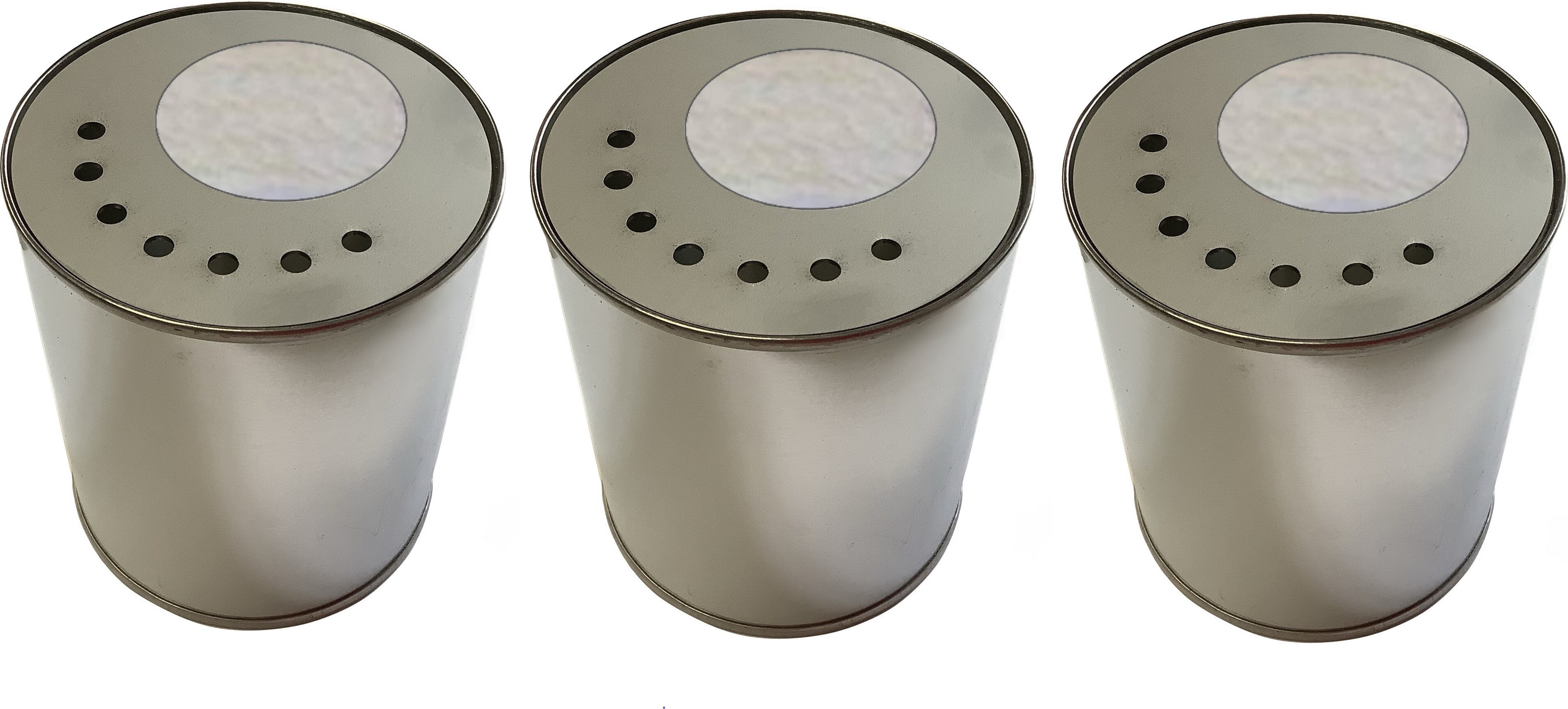 Kaminbau Mierzwa 3 Dosen 0,5L. Weißblech, 3 Sparplatten mit keramischer Watte 10125