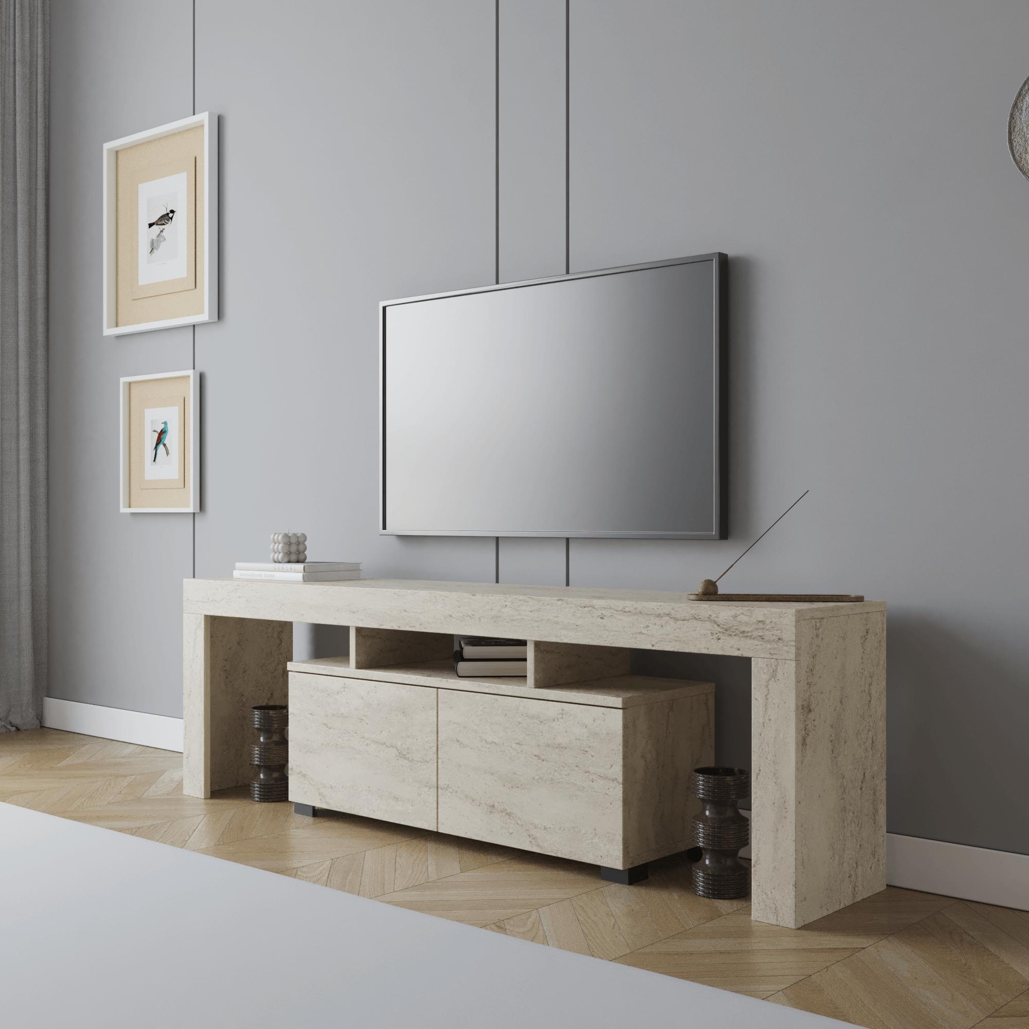 Smart Home Art Bronny TV Board 2 Türen mit Regale Elegant & Praktisch, 3 Farben 1532289-nsku