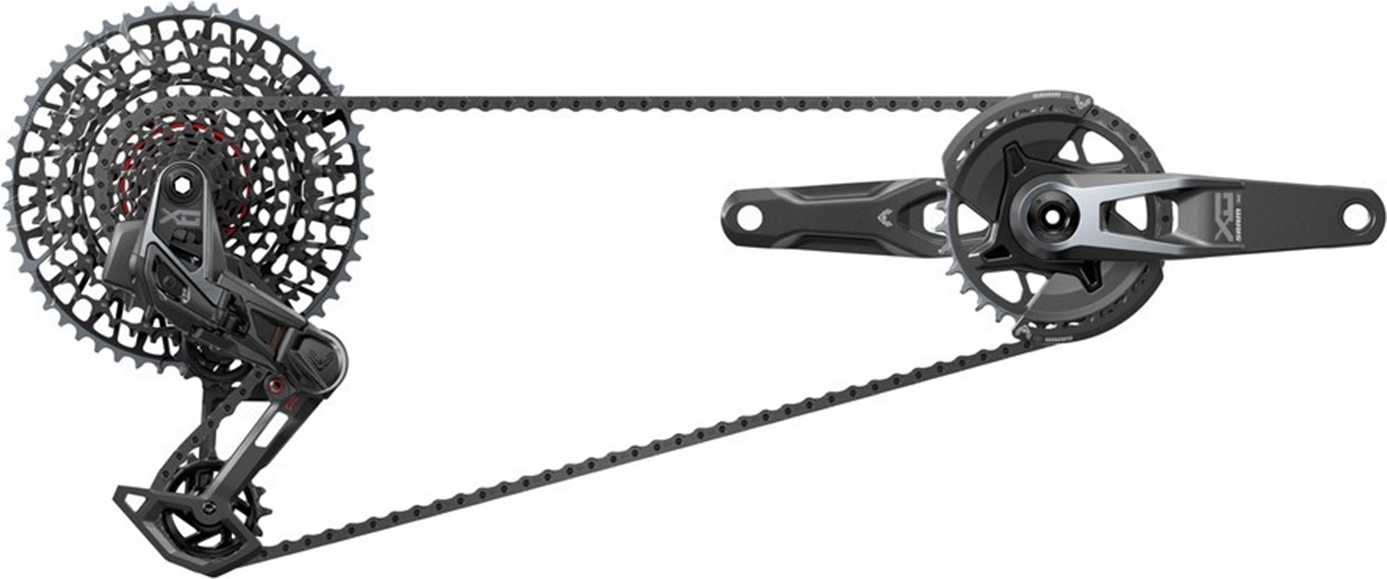SRAM Schaltgruppen-Set "X0 Eagle AXS Transmission" 165 mm Kurbell 00.7918.168.005