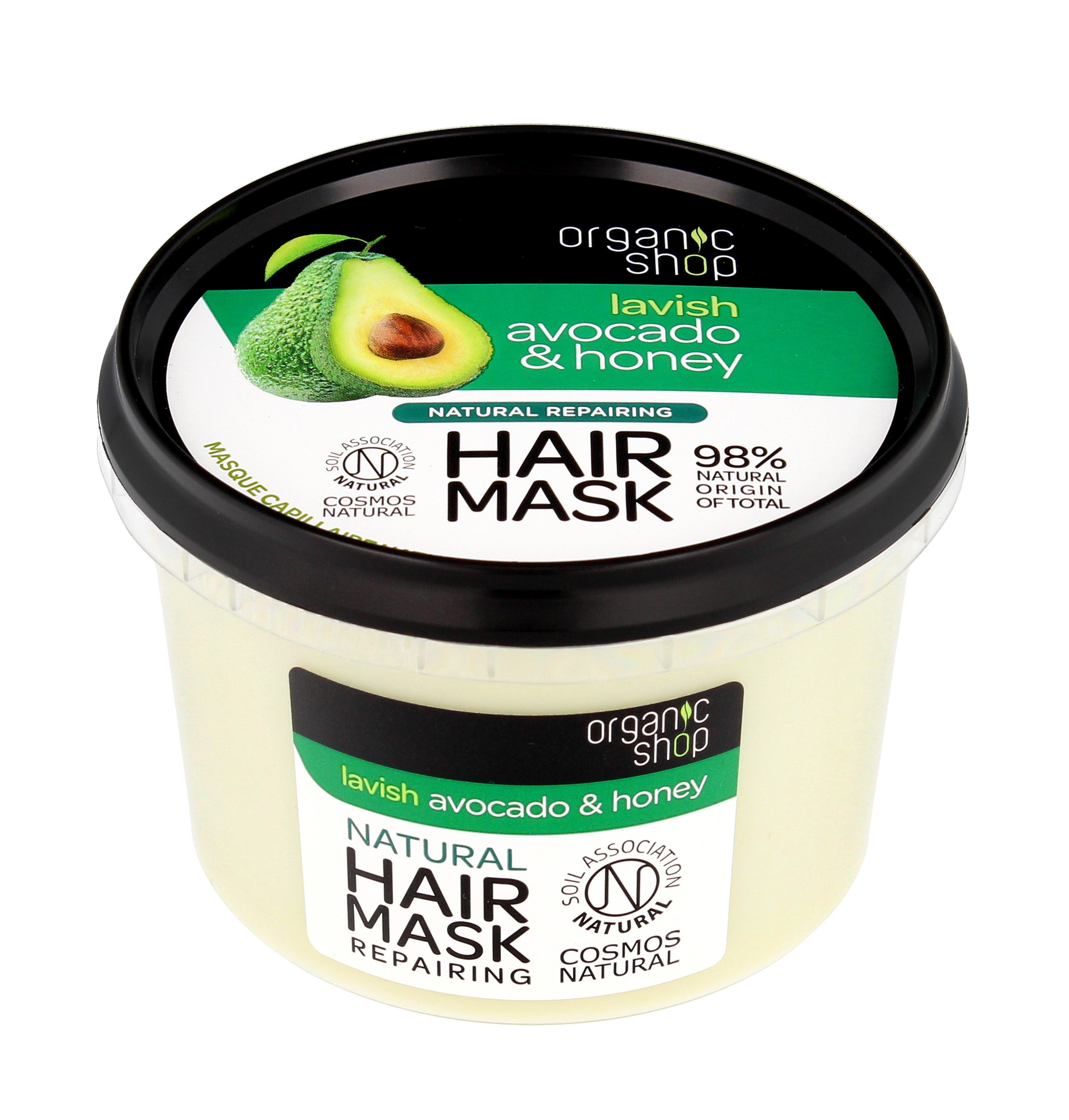 ORGANIC SHOP Natürliche rekonstruktive Lavish Avocado & Honig Haarmaske 250ml