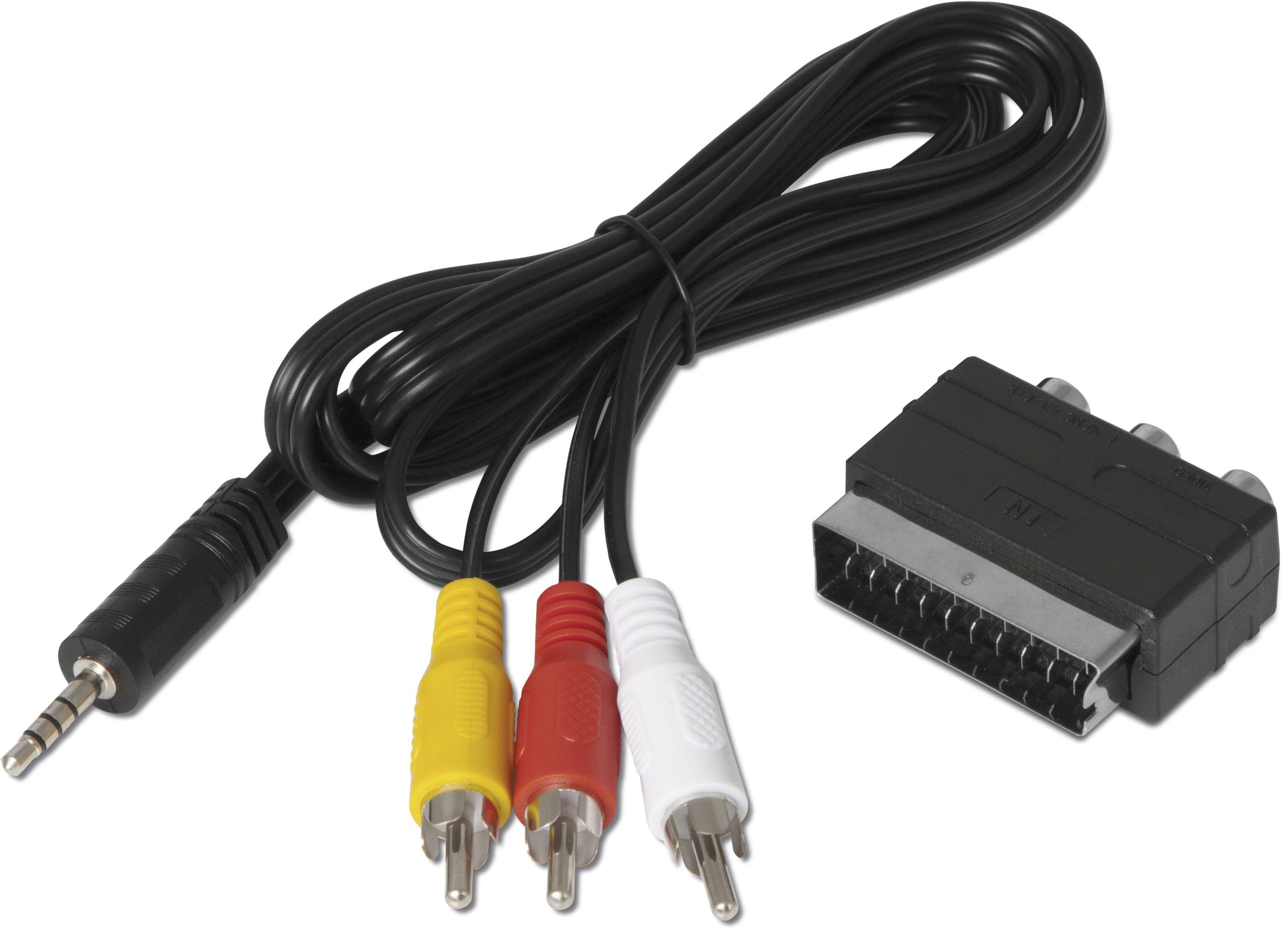 TechniSat A/V-Kabel | Klinke auf Cinch mit SCART-Adapter für TechniSat Receiver 0000/3649