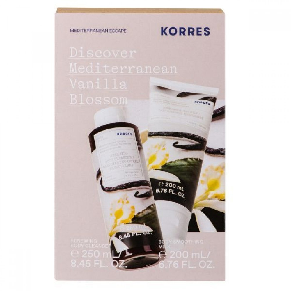 Korres Vanilla Blossom Set Körperreiniger 250 ml + Körperglättungsmilch 200 ml
