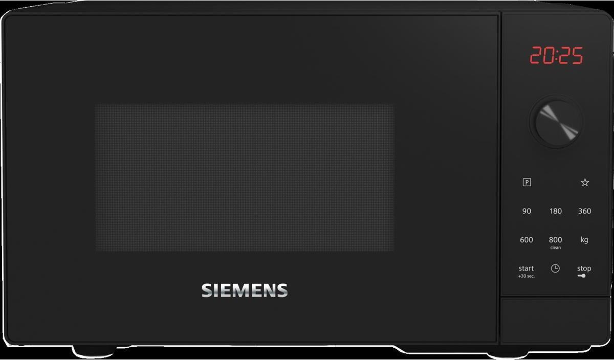 Siemens FF023LMB2 Stojanová mikrovlnná rúra, 800 W, 20 l, hydrolýza, cookControl7, LED osvetlenie, čierna/nerezová oceľ